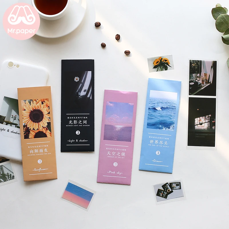 

3 Pcs/pack Ins Style Colorful Girlish Sunflower Sky Ocean Hand Account DIY Creative Bullet Journal Scrapbooking Deco Stickers