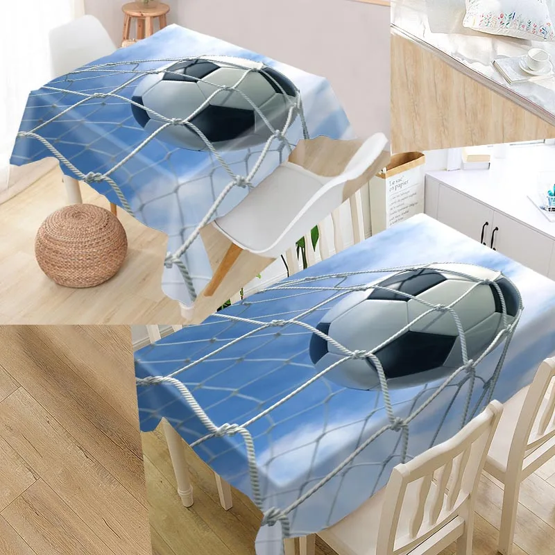 

Custom Soccer Ball Table Cloth Oxford Fabric Rectangular Waterproof Oilproof Table Cover Wedding Tablecloth
