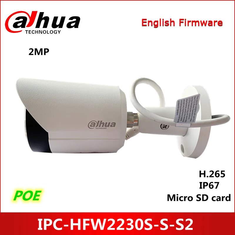 

Dahua IP camera IPC-HFW2230S-S-S2 2MP IR Bullet Network Camera support POE Upgraded version