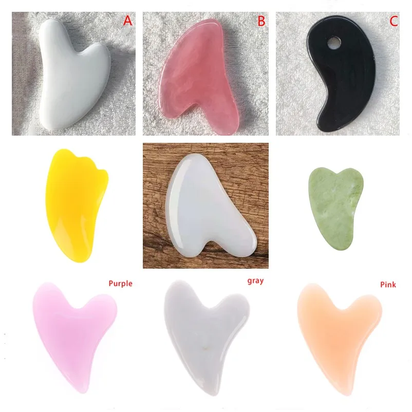 

1pc Heart Shape SPA Massage Beeswax Gua sha Scraping Massage Scraper Face Massager Acupuncture Guasha Board Massager for face