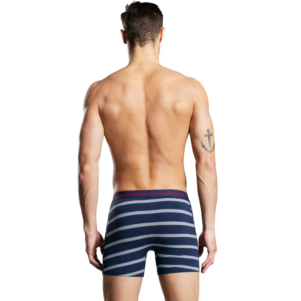 IYUNYI мужские трусы боксеры в полоску Длинные хлопковые Spendex|long boxer shorts|long boxersmens shorts