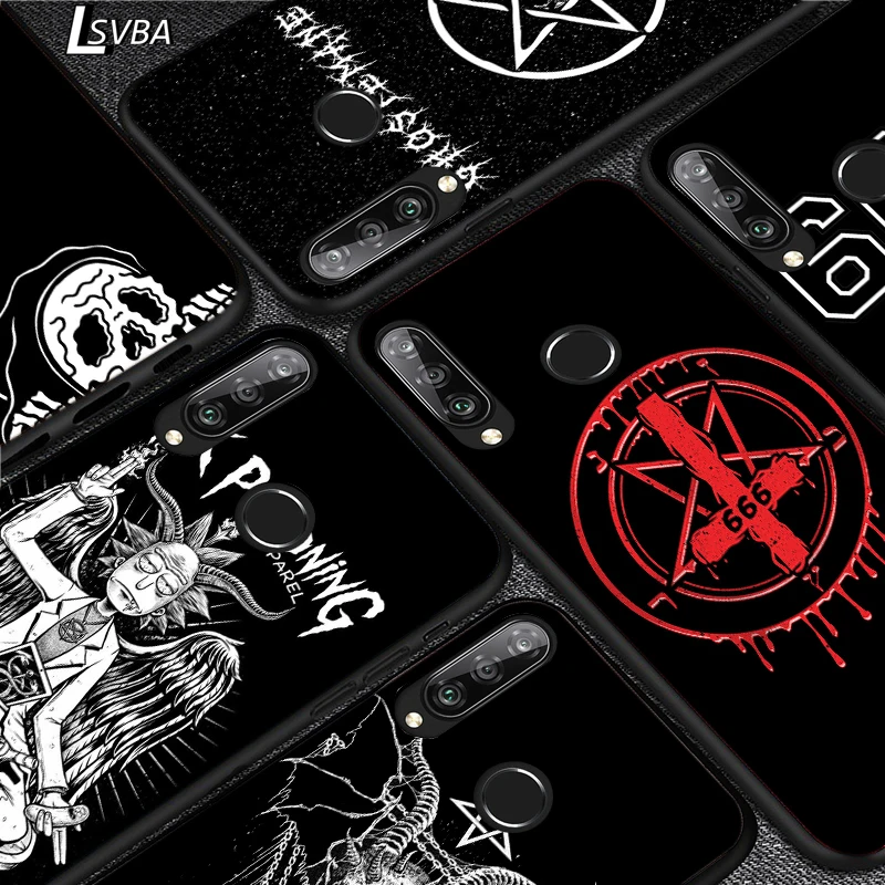 

Pentagram 666 Demonic Silicone Cover For Huawei P40 P30 P20 Pro P10 P9 P8 Lite E Plus 2019 2017 5G Phone Case