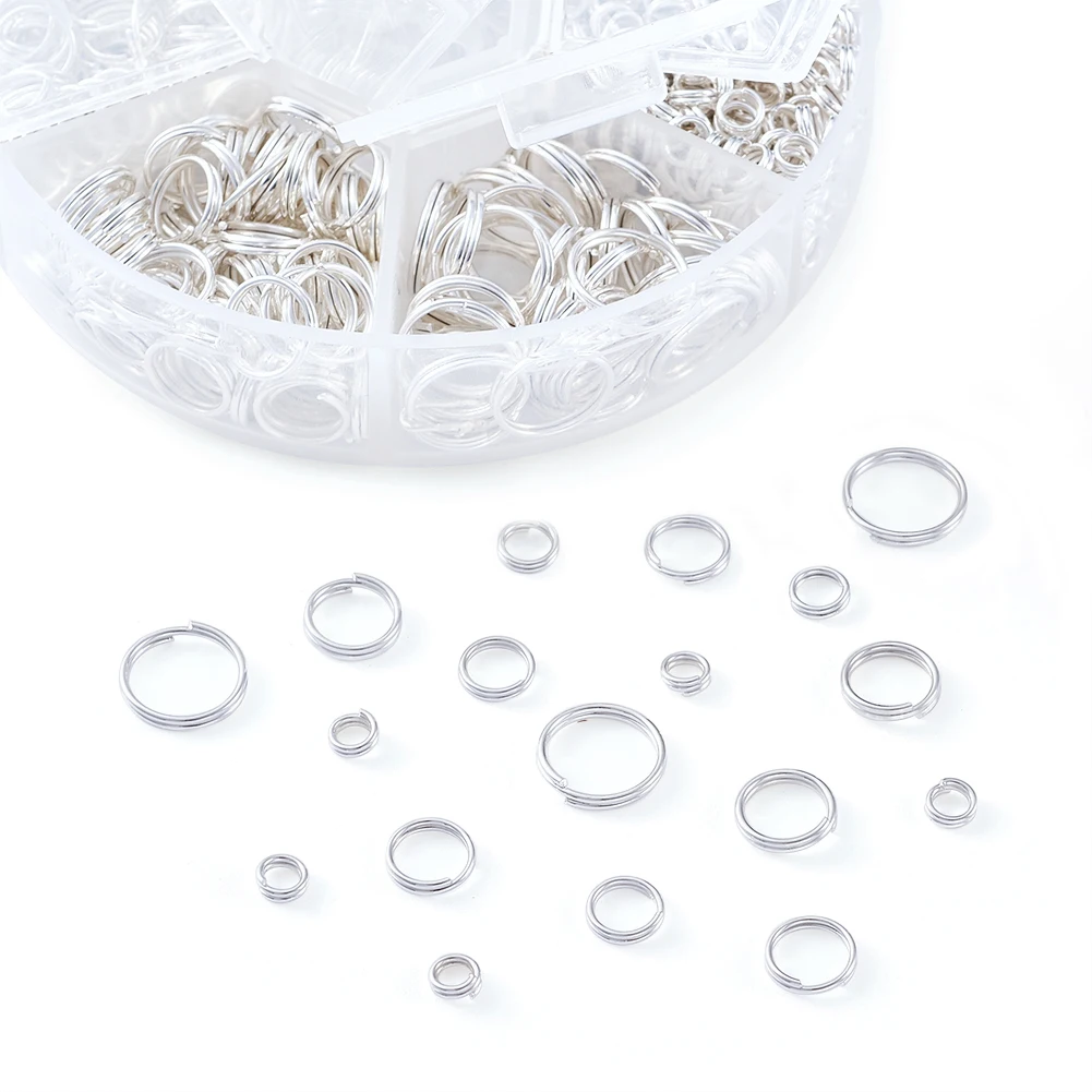 1 коробка Железные украшения двойной прыжок кольца 4/5/6/7/8/10 мм закрытый Разделение