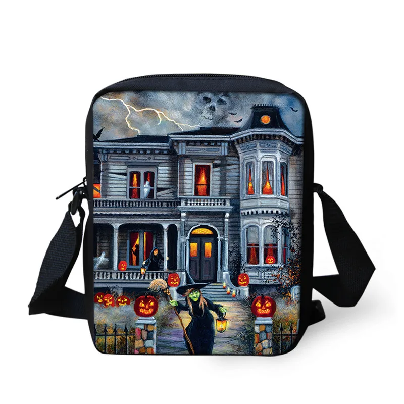 Borsa a tracolla per scuola borsa a tracolla singola zucca fantasma borsa per studenti regalo di Halloween per borsa a tracolla personalizzata