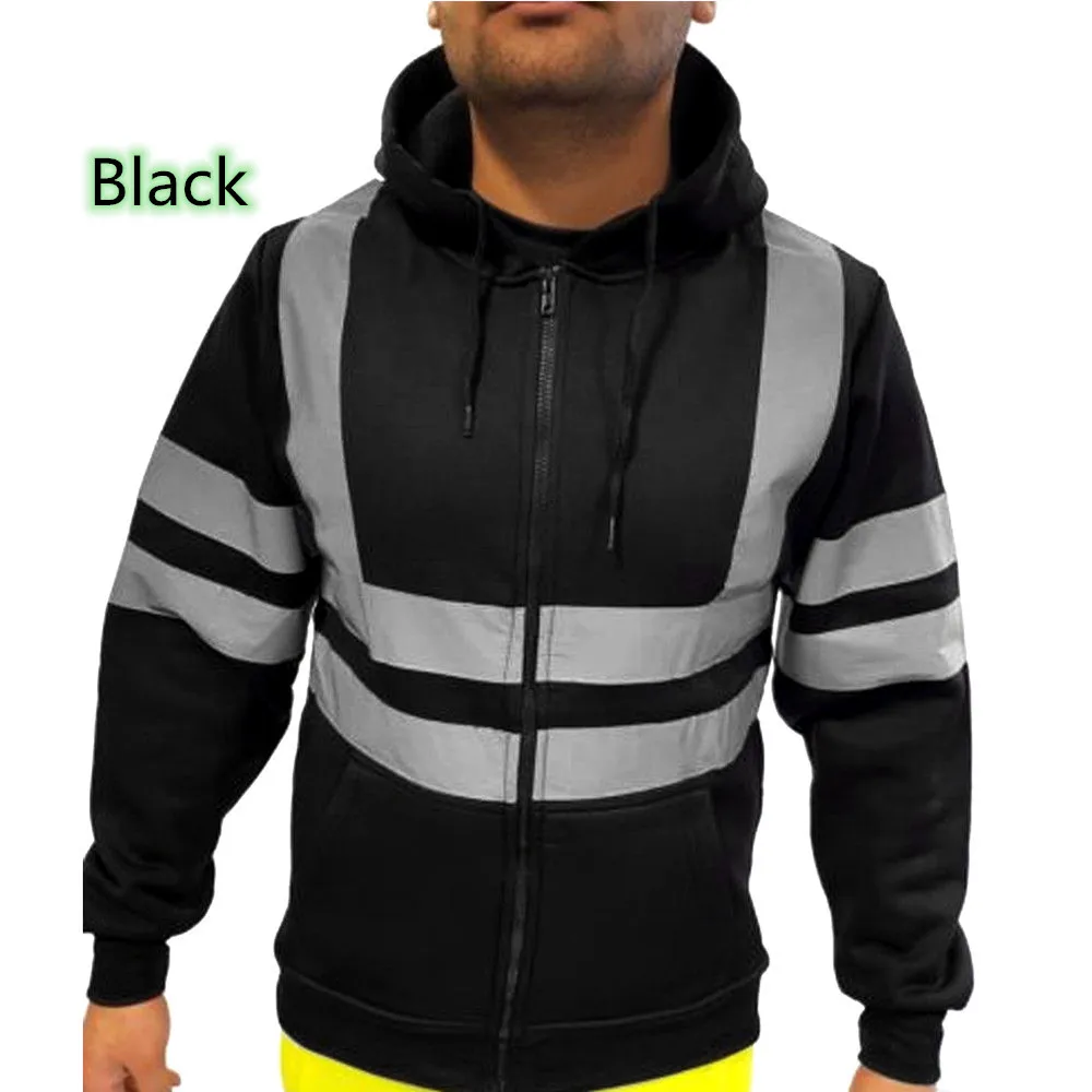 Улучшенная видимость Контрастные мужские толстовки 2019 размера плюс дорожный