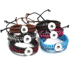 Регулируемые ювелирные изделия с застежкой 1820 мм, плетеный кожаный браслет ручной работы, часы для женщин и мужчин, Браслет-манжета на руку