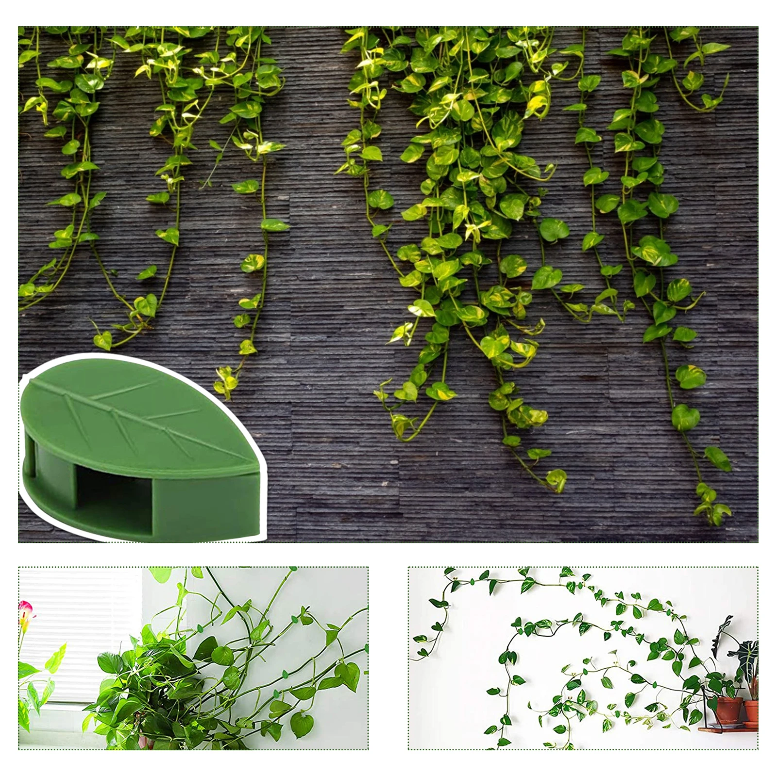 

10pcs Plant Climbing Wall Fixer Vines Clips Garden Plant Leaf Shape Clip Self-adhesive Household Plant Wall Climbing Vine Holder