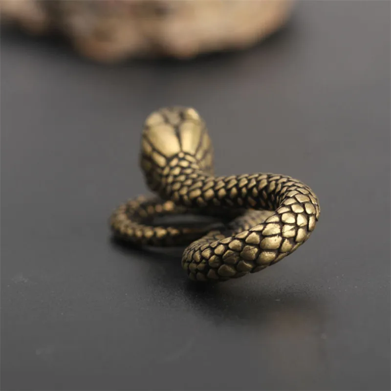 Винтажный медный брелок для ключей Ретро змеи ручной работы латунные фигурки