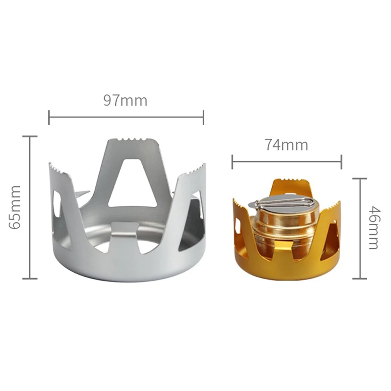 Сверхмощная спиртовая горелка с крышкой из алюминиевого сплава для кемпинга