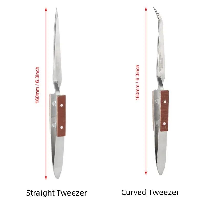 1 шт. Нержавеющая сталь Самостоятельная Блокировка Пинцет изогнутые/прямые