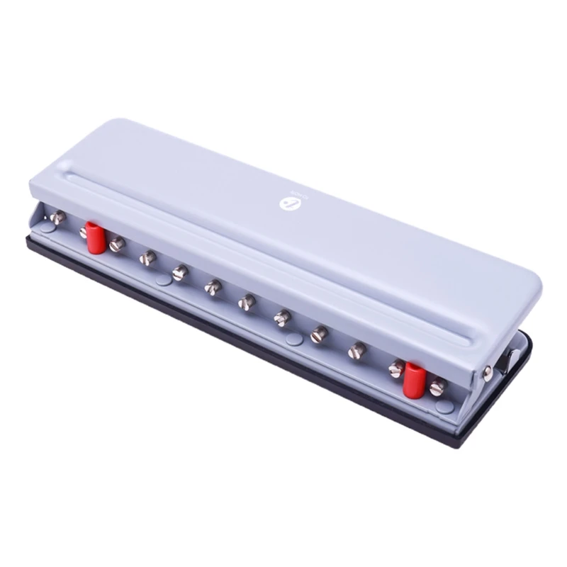 Multifunctional 12 Hole Punch Mushroom Puncher 6 Sheet Capacity with Positioning Ruler Chip Tray for Office School | Канцтовары для