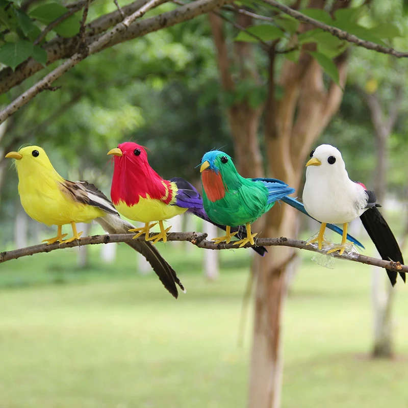 

Artificial Bird Ornament Decorative Simulation Colorful Fake Bird Garden Decoration for Porch Home Patio CLH@8