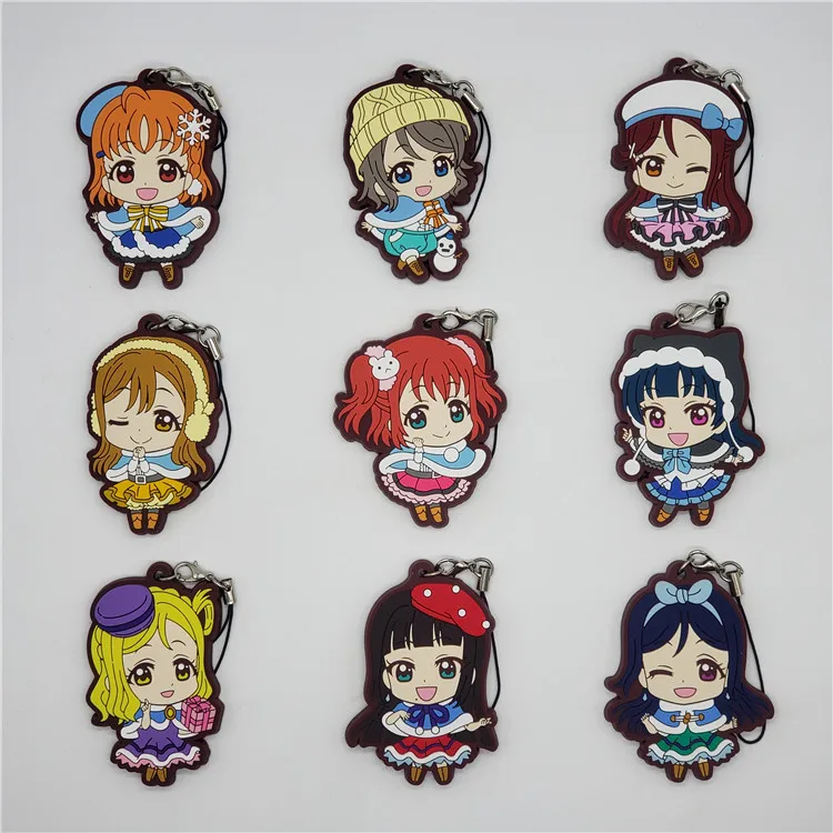 Брелок для ключей Love Live Lovelive Sunshine Aqours из аниме Yoshiko Hanamaru You диам Руби Рико кэнан
