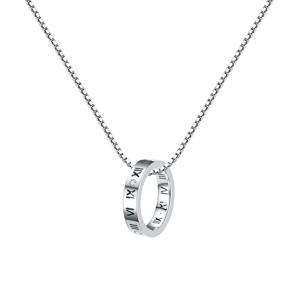 

Roman Numeral Pendant Necklace Women Fashion Jewelry Accessories Female Party Decorations Long Chain Neck Jewelry