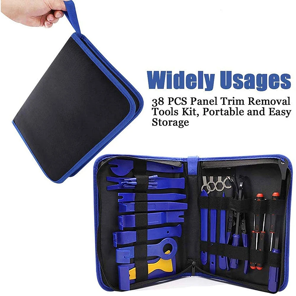 

Car Panel Removal Kit Hand Tool Set Audio Removal Installer Tool Set 11/13/19/38PCS Removal Tool Kit Door Panel Removal Tools