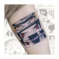 5 piecesset anime ninja temporary tattoo sticker comic itachi penn writing round eye tattoo stickers