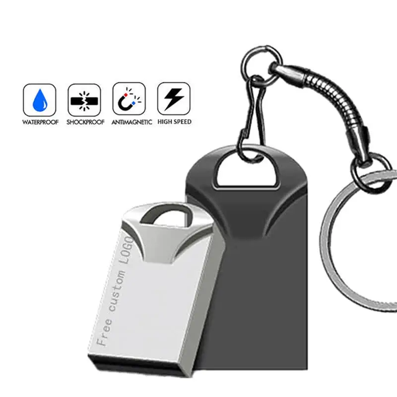 Черная usb-флешка 128 ГБ высокоскоростная флеш-карта памяти 64 ГБ Флешка 32 Гб металлическая Usb флешка 16 Гб Флешка 8 ГБ логотип на заказ