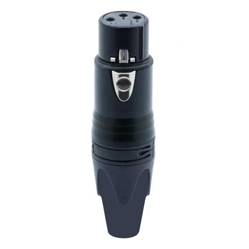 3PIN XLR разъем микрофон штекер мужской женский адаптер MIC провода разъем 6 цветов предложение 1 комплект M/F - Цвет: RTC2015F-Black