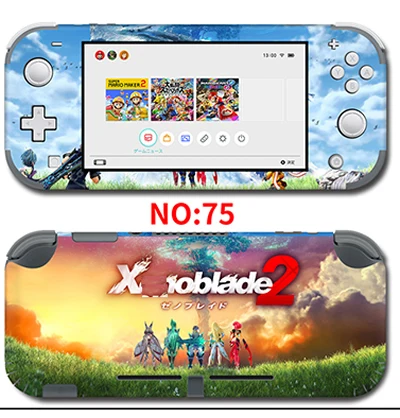 Защитная крышка наклейка Виниловая для консоли Nintendo switch lite Xenoblade 2/цельный