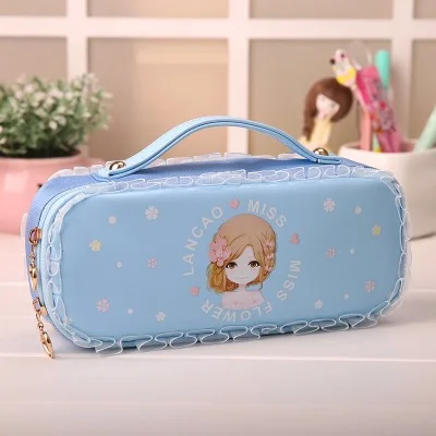 

Stationery Bag For Girls High Capacity Pencil Bag Pencil case School Office Supplies kawaii