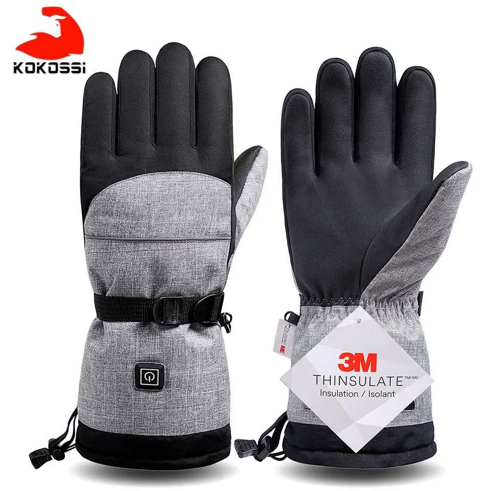 KoKossi Electric Thermal Ski Gloves Cycling Motorcycle Bicycle Ski Gloves Unisex A Battery Heated Gloves B/C/D/E/F Normal Gloves