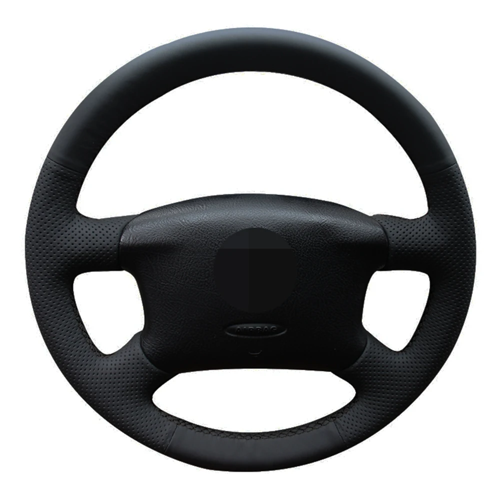 

Car Steering Wheel Cover Hand-stitched Black Genuine Leather For Volkswagen VW Passat B5 1996-2005 Golf 4 1998-2004