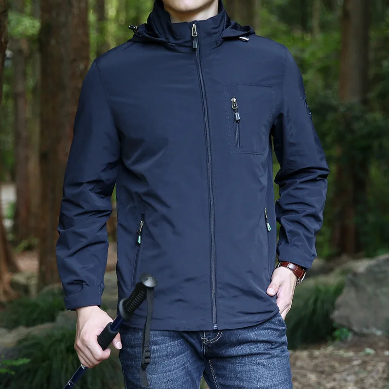 

Mens Windbreaker Jackets Waterproof Military Hooded Water Proof Wind Breaker Casual Coat Male Clothing 2021 Autumn Jackets Men