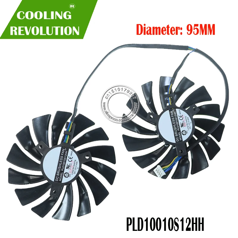 

NEW 95mm PLD10010S12HH 4PIN Cooler fan For MSI GTX 960 GTX 970 GAMING GTX 950 GTX 1060 RX 470 GAMING X Graphic Card Fan