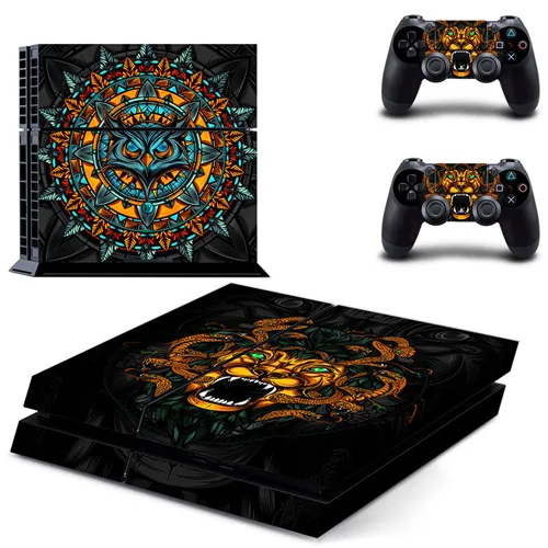 Цвет: желтый Синий, белый, серебристый, металл, золото, наклейка для PS4 наклейка для DualShock playstation 4 консоль и 2 контроллера наклейка для PS4 виниловая наклейка - Цвет: Цвет: желтый