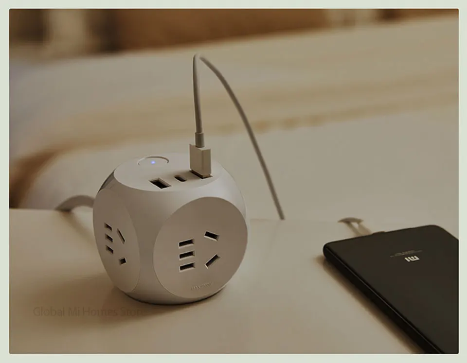 Xiaomi Youpin AIGO Magic cube розетка с адаптером питания, тремя портами национального стандарта, двумя портами USB и одним type-C