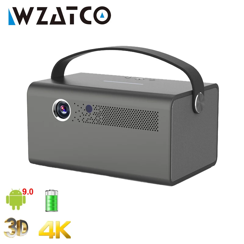 Умный проектор WZATCO T7 300 дюйма Android 15600 Wi-Fi Bluetooth 5 | Электроника