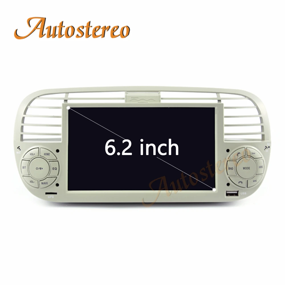 Android 9.0 Car NO DVD Player GPS Navigation For FIAT 500 2007-2014 Multimedia Stereo Head Unit Auto Radio ISP Screen - купить по