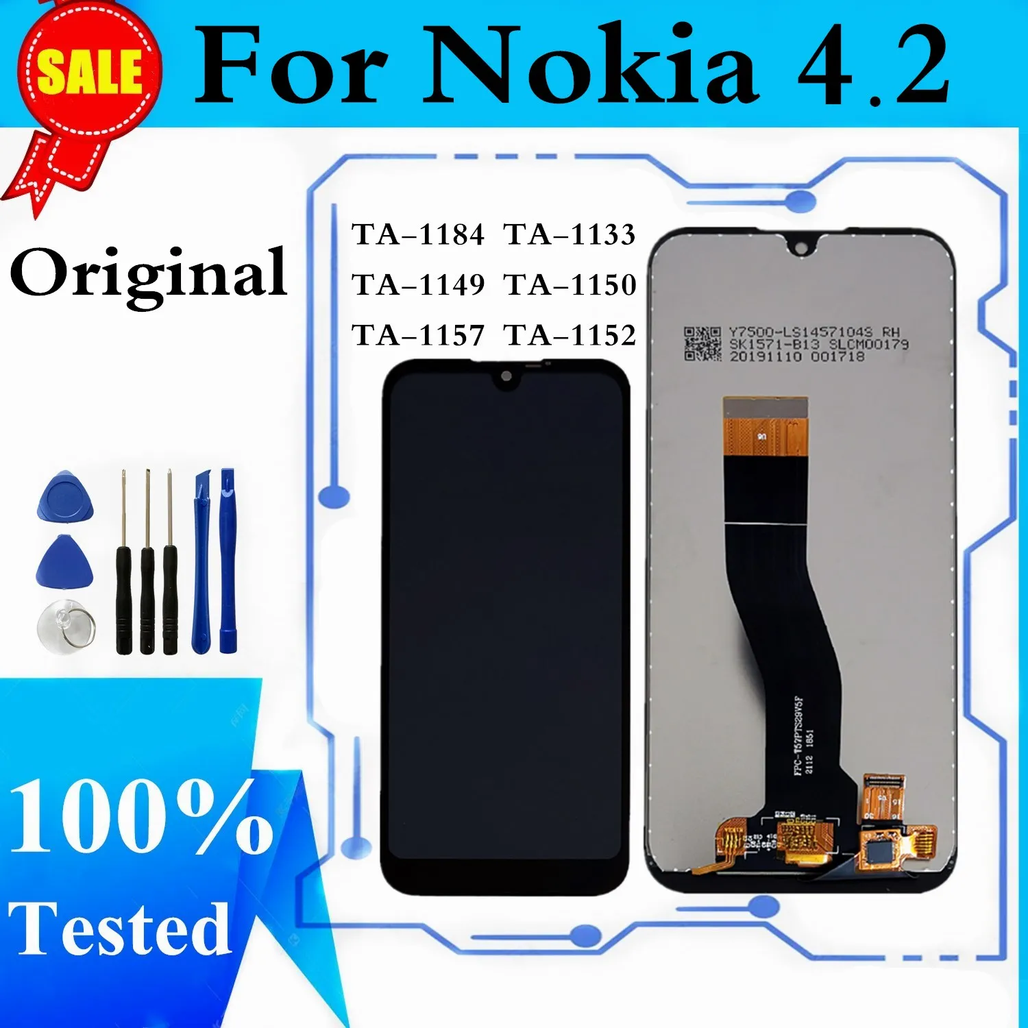 

For Nokia 4.2 LCD Display TA-1184 Touch Screen Digitizer Assembly For Nokia 4.2 N4.2 TA-1150 TA-1157 Display TA-1133 TA-1149