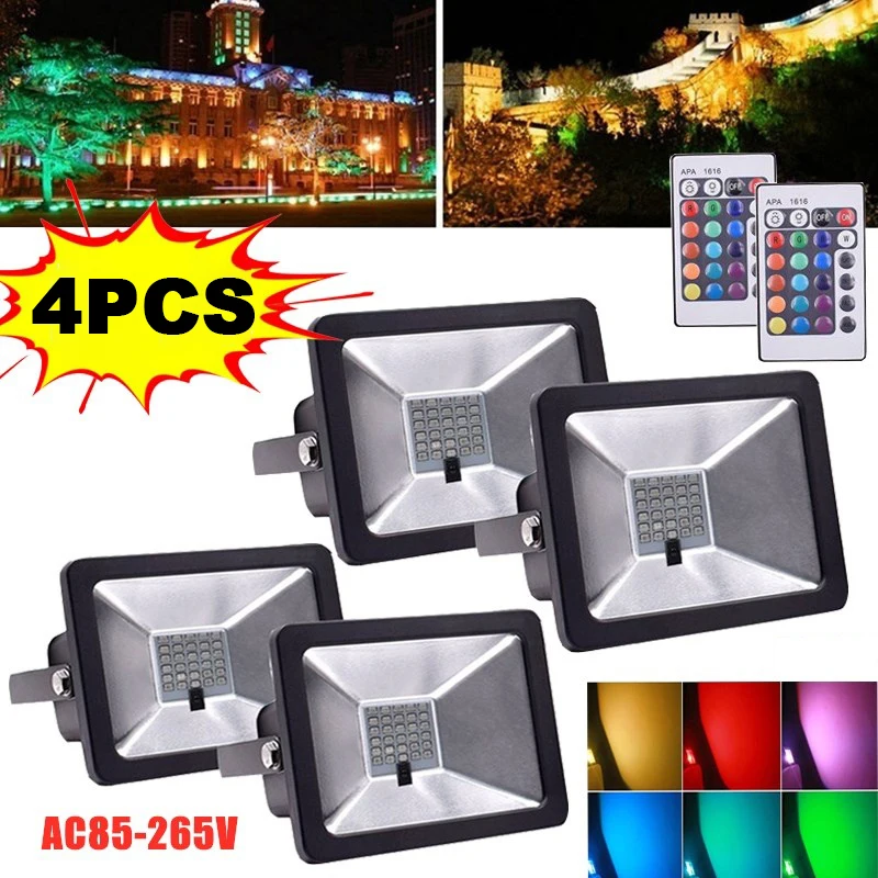 

4/2/1PCS AC85-265V 30/20/10W SMD LED Waterproof IP65 Outdoor Spotlight Wall Lamp Flood Light Garden Work Wall Light Spotlights