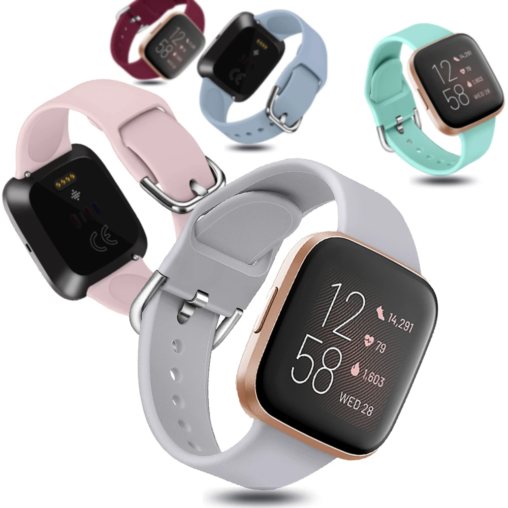 Ремешок сменный мягкий для Fitbit Versa 2 1 Lite классический спортивный силиконовый