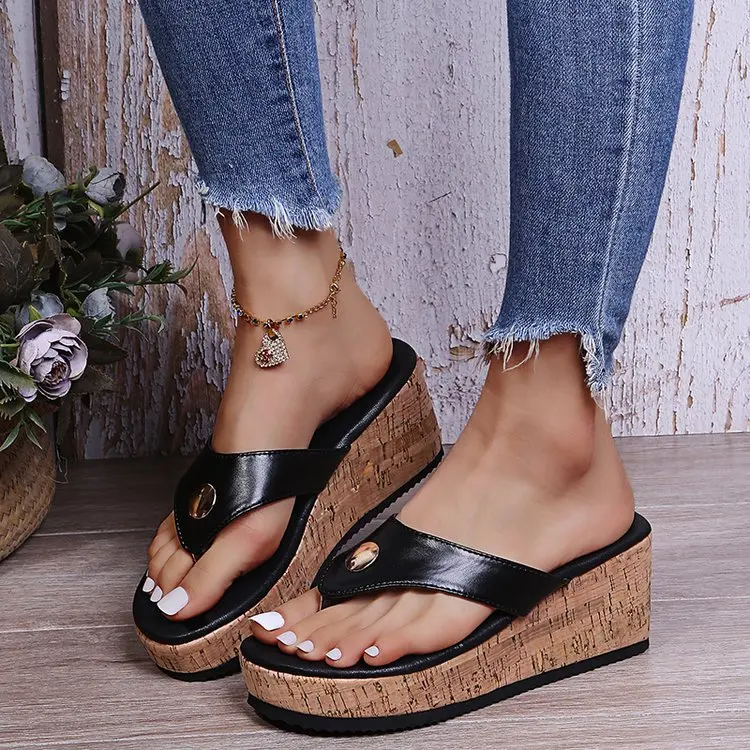 

Summer Slippers Women Sandals Plafrom Sandals Ladies Slip-On Flip Flops Shoes Leather Peep Toe Female fashion shoes