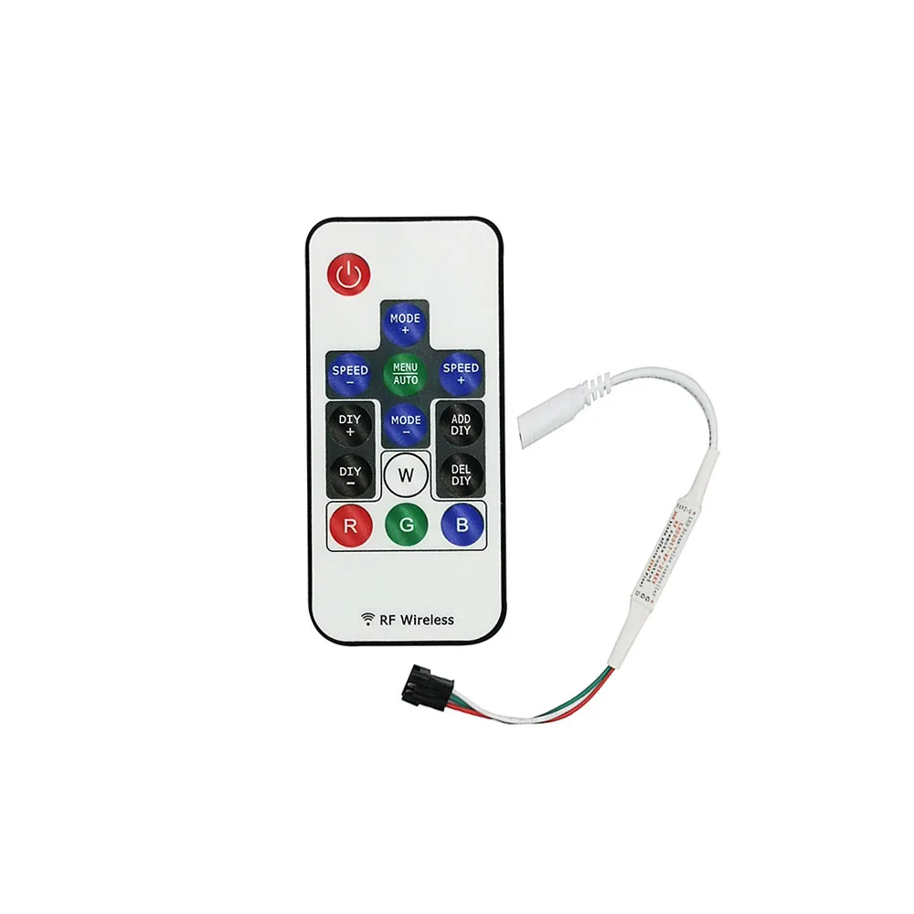 DC5 24V 14 клавиш rgb пульт Беспроводной дистанционная мини Smart RF контроллер для WS2812