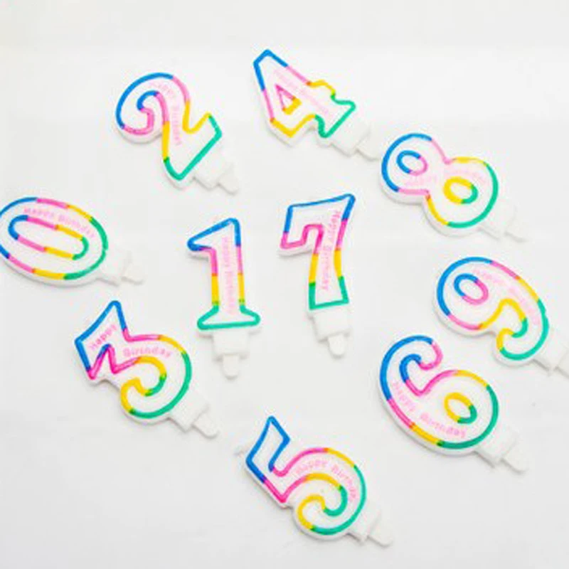 Творческий лампы в форме свечи с цифровым принтом свеча ко дню рождения