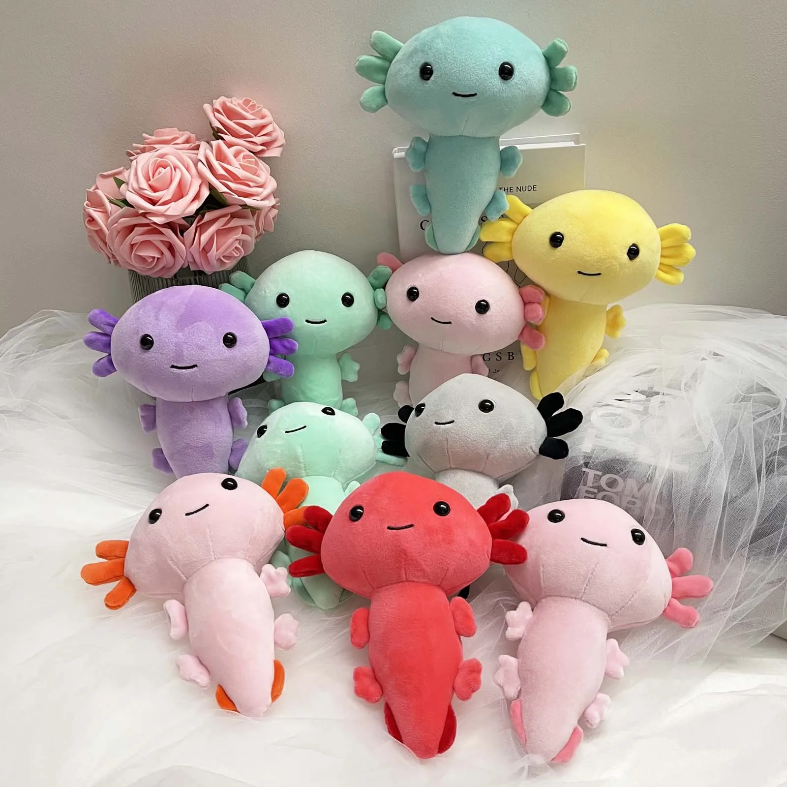 Плюшевая игрушка Kawaii Axolotl 20 см 2021 мультяшное милое животное набивная плюшевая