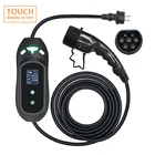 Регулируемое портативное автомобильное зарядное устройство IEC 62196-2, 16 А, 1-фазный кабель 5 м, разъем Schuko 2 Тип 1 j1772, используется для автомобильной зарядки Electr