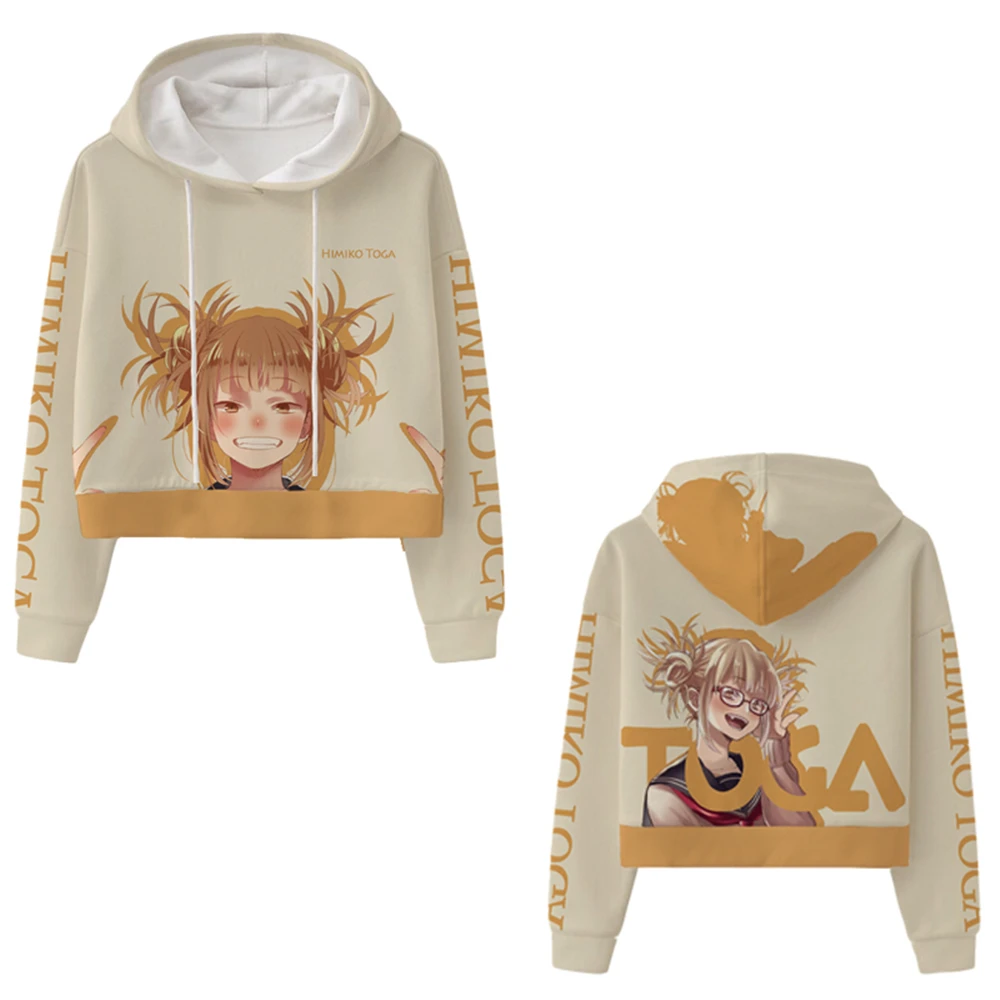 

Anime My Hero Academia Midriff-baring Casual Hoodies New Style Women Ladies Spring Autumn Tops Sweatshirt Hoodies Tracksuits