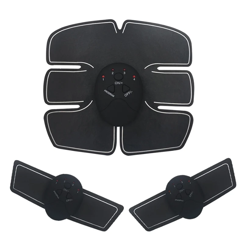 Black 3 PCS Set Тренажер для мышц брюшного пресса, Электронный тренажер для мышц, тренажер для фитнеса, тонизирующий Тренажер Для Ног Живота, оборудование для тренировки - Цвет: Black 3 PCS Set