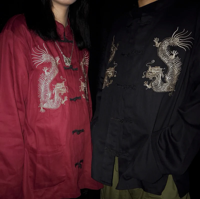 

spring autumn couple clothes Blouses oversize Harajuku women tops vintage style embroidery shirts blusas mujer de moda new