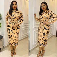 2021 new african mom long sleeve printed off shoulder european and american large dress