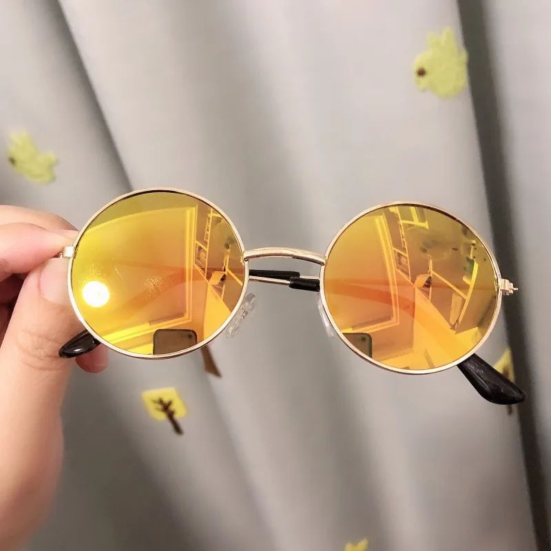 

Fashion Kids Sunglasses Cute Round Frame Children's Sunglasses Anti-uv Eyeglasses for Girl Boy