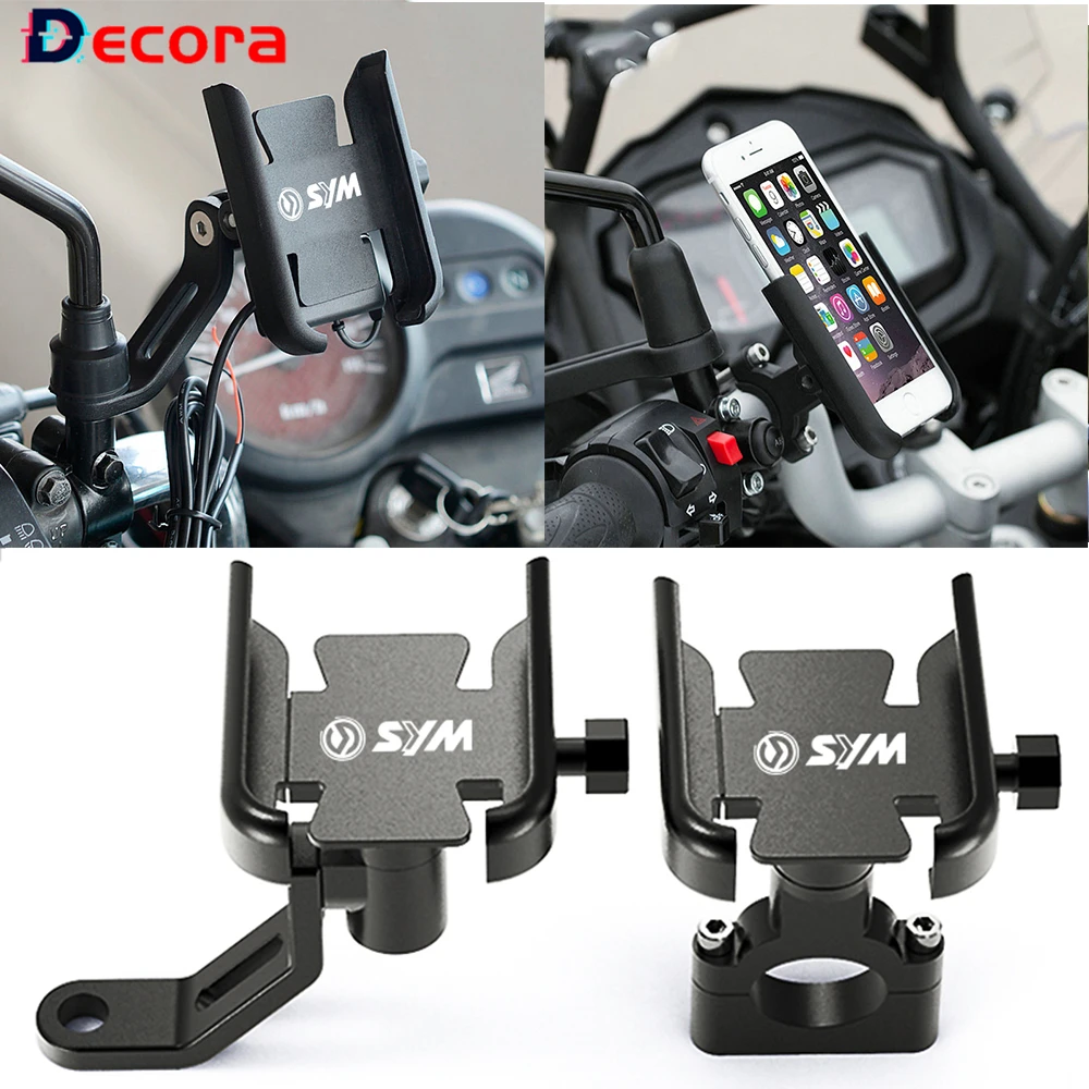 

For SYM JP150 GR125 Fiddle 3 FNX150 Maxsym 400 600 400i 600i CRUISYM 125 180 300 Motorcycle Cell Phone Holder GPS Stand Bracket