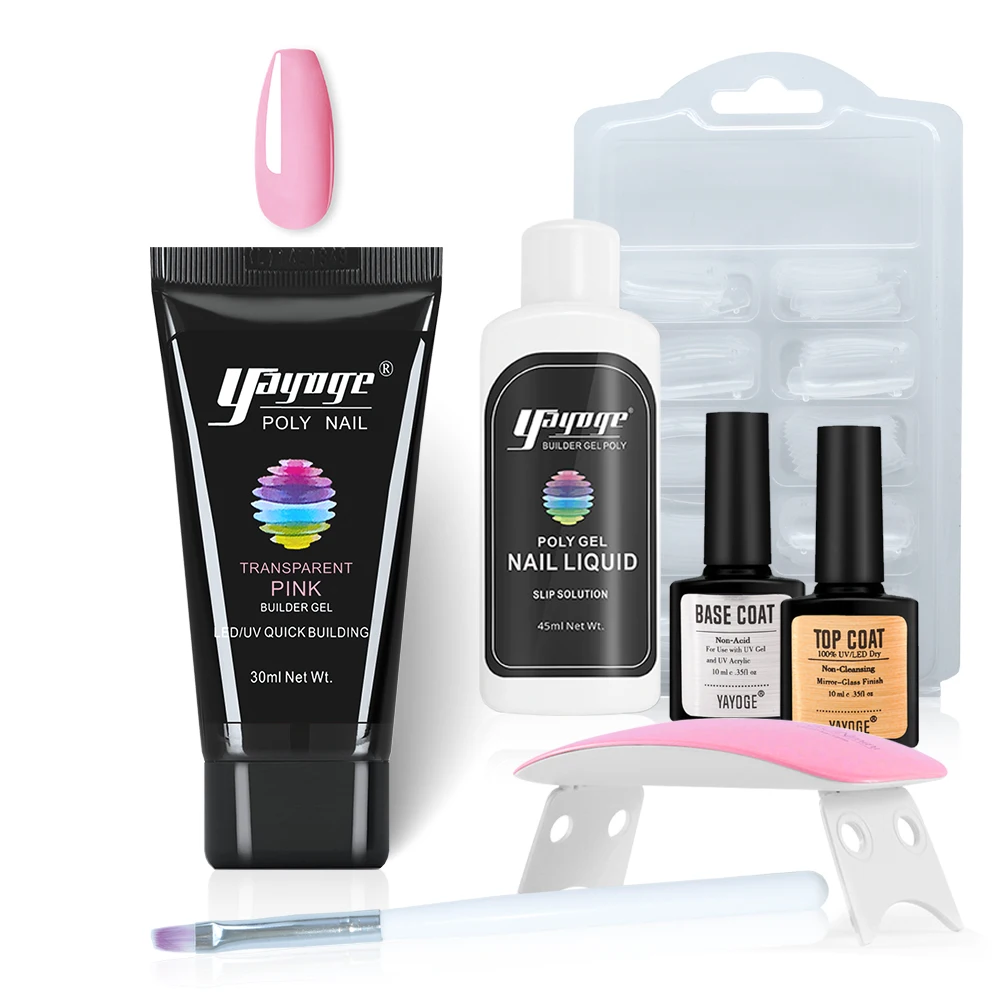 Yayoge Poly набор гелей для ногтей 3 цвета маникюра Набор инструментов акриловых |