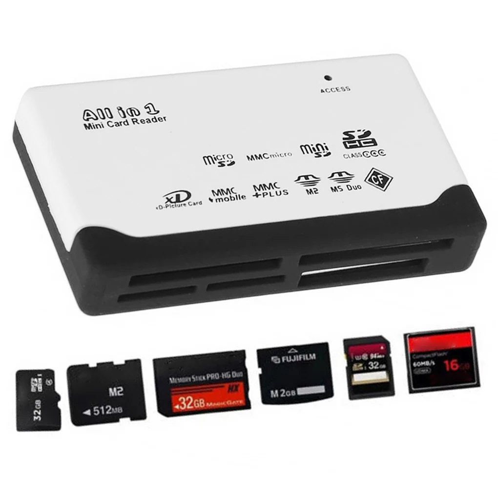 

Кардридер USB 2,0 TF, кардридер для карт памяти, быстрая передача данных, все в одном, кардридер с поддержкой TF CF SD Mini SD MS XD, лидер продаж