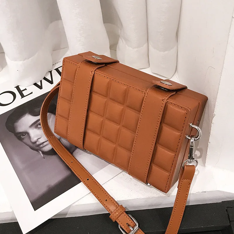 

Lattice Square Crossbody Bag 2020 Fashion New High Quality PU Leather Women's Designer Handbag Vintage Shoulder Messenger Bag