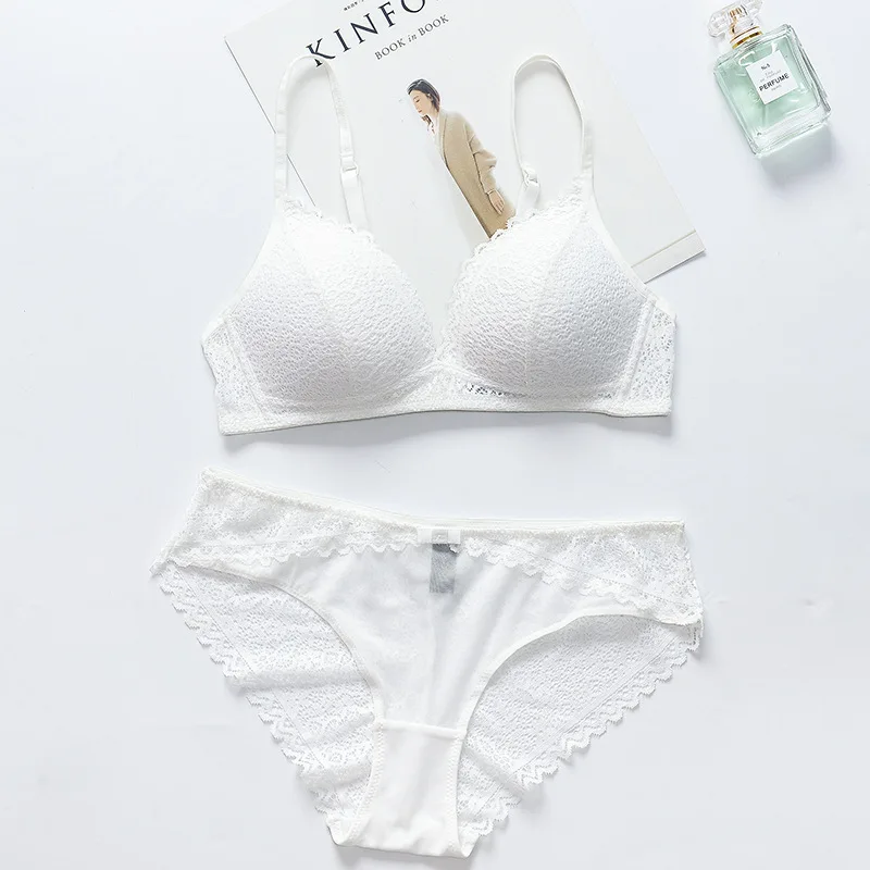 

New Stripes Cotton Underwear Set Fashion Bra Set Sexy Lingerie Romantic Temptation bralette top Women Underwear Black
